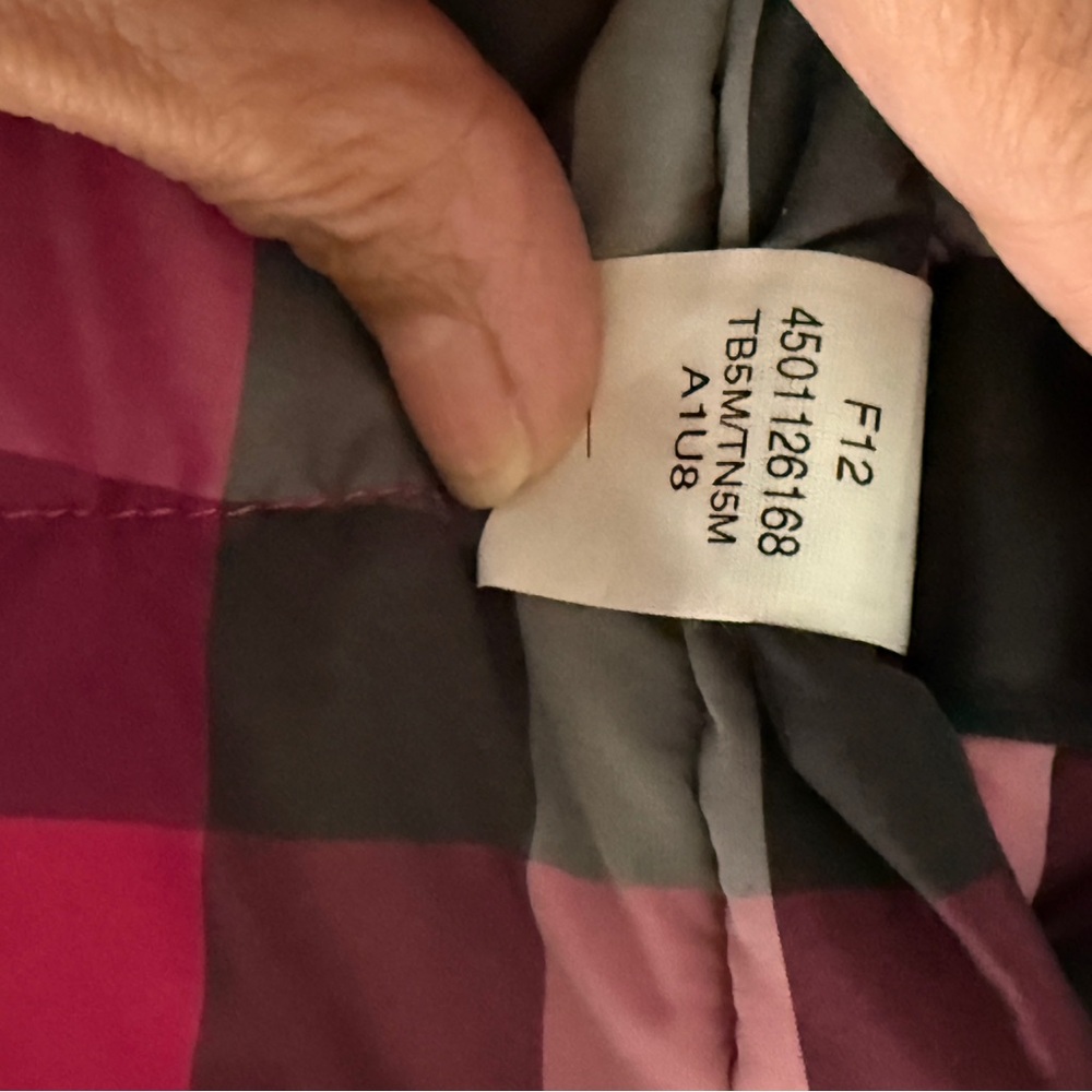 The North Face Girls Plaid Puffer Vest Pink Purple Size 7/8 - Picture 7 of 8